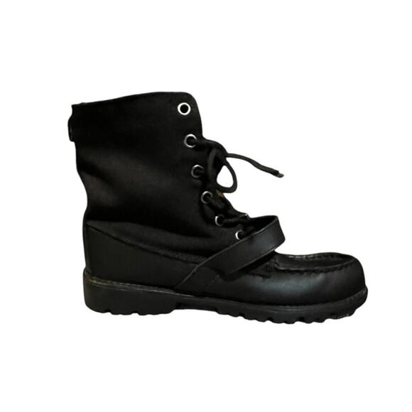 Polo Ralph Ranger Lauren black leather ankle boots  Size 39 US 6